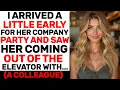 Download Lagu I Arrived A Little Early For Her Company Party And Saw Her Coming Out Of The Elevator With...