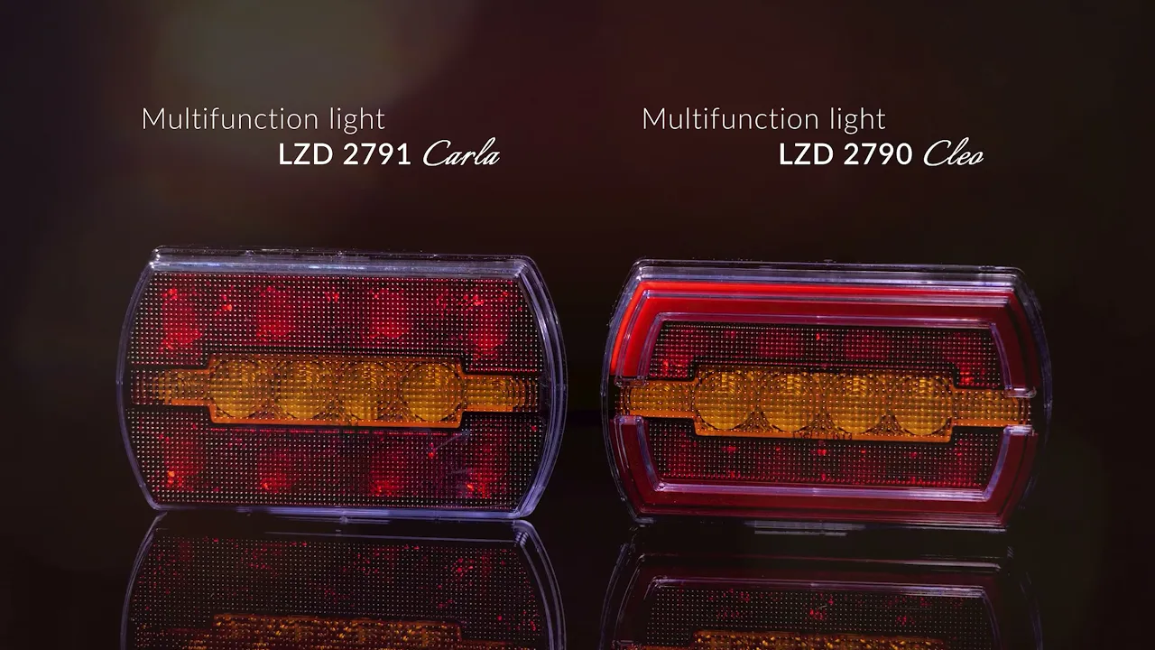 Video: LED neon achterlicht compact | 12-24v | 1m. kabel | VC-4100