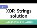 HackerRank C Solution XOR Strings