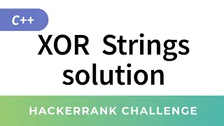 HackerRank C Solution XOR Strings