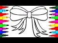 Coloring Book Beautiful Bows for Children Coloring Pages l Learn Rainbow Colors Drawing