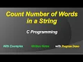 Count Number of Words in a String C Program for Beginners