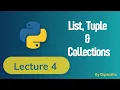 Python Lists Tuples Lecture 4 Python Tutorial for Beginners