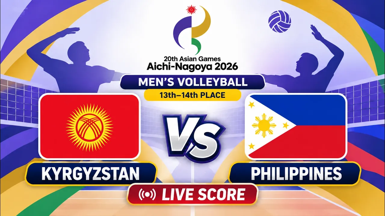 🔴 LIVE | KYRGYZSTAN vs PHILIPPINES | (13-14th) AG 2026 Men's Volleyball | Livescore Volleyball