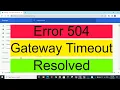 504 Error How to fix 504 Gateway Timeout Error 504 That s an Error
