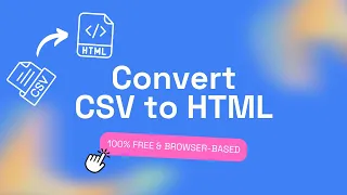 How To Convert CSV Data to HTML Tables
