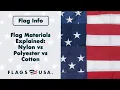 Flag Materials Explained Nylon vs Polyester vs Cotton
