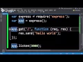 Create simple ExpressJS Hello World server