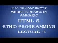 Lecture 11 website html Nested List Programming Tutorial in Amharic