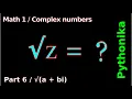 Square root from complex number Square root from imaginary number z a bi Math