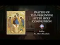 Prayers of Thanksgiving after Holy Communion