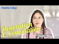 Denotation and Connotation by Nina English Paulette College Online Distance Learning