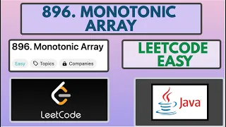Leetcode 896 Monotonic Array Easy Java Solution