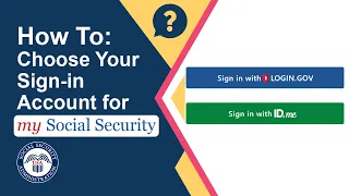 How to Choose Your Sign-in Account for my Social Security