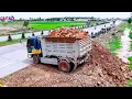 Download Lagu Wonderful START PROJECTLANDFILL BY BEST DRIVER 5T TRUCKS UNLOADING SOILROCk WITH DOZER D31P Pushing 