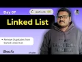 Leetcode 83 Remove Duplicates from Sorted List Python DSA Telugu Iterative Recursive