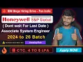 Honeywell and S p global hiring Bca Bsc Engineering Freshers