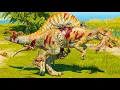 Lagu Jurassic World Evolution 3 - BATTLE 100 VELOCIRAPTOR VS ALL LARGE CARNIVORE AND HERBIVORE DINOSAURS