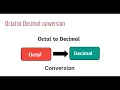 Octal to Decimal conversion in java How to convert octal number to decimal number in Java