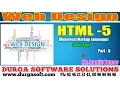 Wed design Tutorials online training HTML - 5 Basics Tags Part