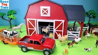 Terra Battat Barn Farm Playset with Fun Animals Toys for Toddlers