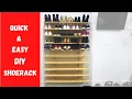 How to make a Wall Mounted Shoe Rack DIY Garage Workshop Organisation