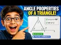 Angle properties of a Triangle grades 6 7 8 Practice Interactives Exercises Worksheet