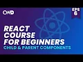 Child Parent Components in React React Js for Beginners Learn React JS React Crash Course