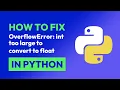 How to fix OverflowError int too large to convert to float in Python