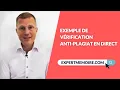 Example of live plagiarism check