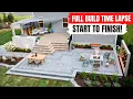 EPIC Backyard TRANSFORMATION Time Lapse - Custom Deck and Paver Patio