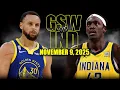Golden State Warriors vs Indiana Pacers Full Game Highlights - November 9, 2025 | NBA Season