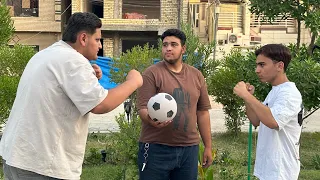 #تحشيش رسول ومؤمن يلعبون جزاء 🤣طوبه