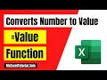 How to Use the Value Function In Excel