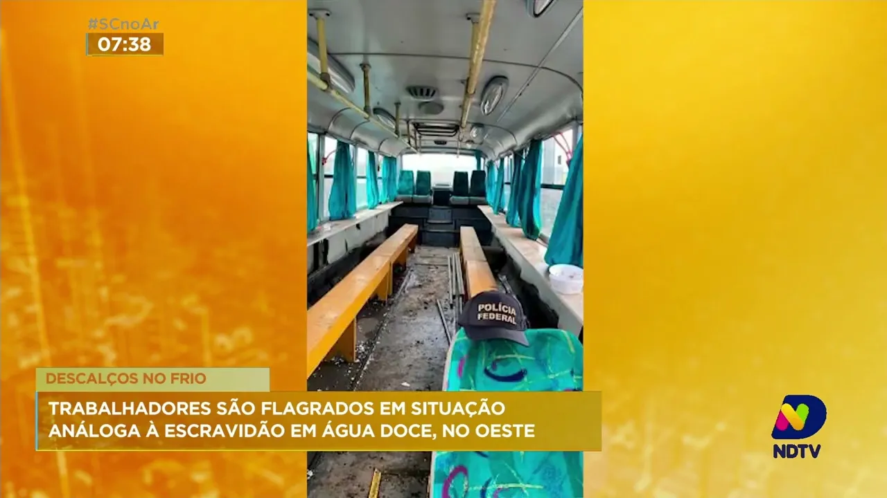 Trabalhadores são flagrados em situação análoga à escravidão descalços no frio em Água Doce