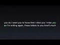 Finch - Letters To You (Lyric Video)