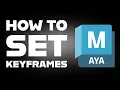 How to Set Keyframes in Maya Tutorial