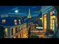 Download Lagu calm night in a 1920s balcony | oldies playing in another room (autumn crickets in Paris)