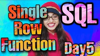 Single Row Functions Oracle SQL