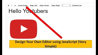 Rich Text Editor in HTML CSS and JavaScript Create your own Online Editor