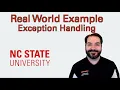 Real World Example of Exception Handling to Process Typing Exercises