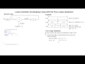LOOP04 Example loop development