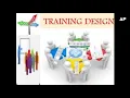 Steps in designing a training programme Training