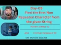 Java Program to Find First Non-Repeated Character in a String Step-by-Step Explained
