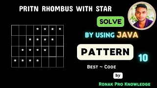 Print Rhombus With Star Rhombus Pattern Java Pattern Pattern Code Code With Ronak -