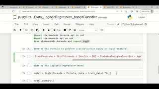 Jupyter notebook Demo of Statsmodels Logistic Regression Binary Classifier