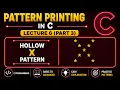 Pattern Printing in C Hollow X Pattern Lecture 6 Part 3 BS Niranjan