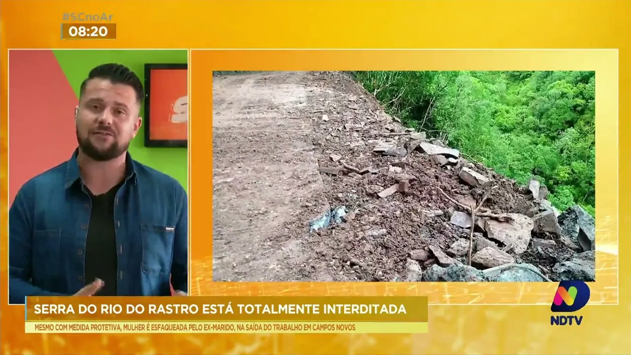 Tráfego de veículos na Serra do Rio do Rastro segue totalmente interditado na manhã desta 4ª feira