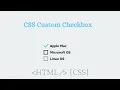 CSS Custom Checkbox List Design Html CSS
