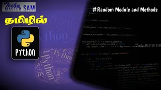 Learn Python in Tamil Random module in Tamil Random modules and methods Techy MASTER SAM